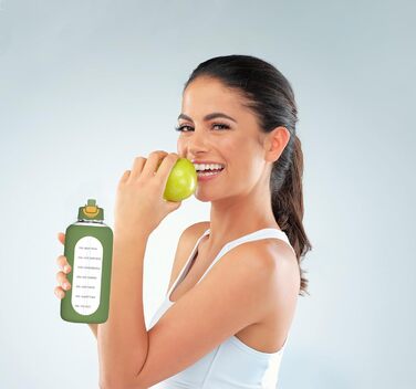 2 Liter Glass Water Bottle, 2L Glass Bottle, Glass Water Bottle with Straw, Bottle Brush, (Green)