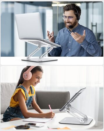 Підставка для ноутбука OMOTON LA11, регульована висота, складна, з вентиляцією, для MacBook Air Pro та ноутбуків 10-17.2