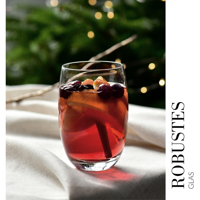 Krosno - Gin & Tonic Glasses, Water Glasses, Set of 6, 360 ml Elite Collection - Crystal Glass Juice Glasses, All-Purpose Glasses, Mocktail Glasses, Cocktail Glasses, Drinking Glasses, Brandy, Cognac - Dishwasher Safe