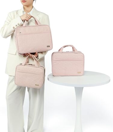 Органайзер для подорожей NISHE для жінок, сумка-органайзер для шампунів, кондиціонерів, пензликів, великого та малого розміру, рожевий (M)