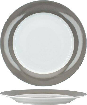 MamboCat Сервіз для столу 12 предметів (6 тарілок для супу та 6 тарілок для їжі) з кольорового порцеляну, для 6 осіб