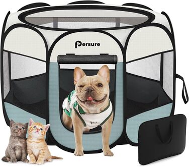 Клітка-загон для собак, цуценят та котів. Переносний загон для собак великих порід. Загон для собак в приміщенні та на вулиці. З сумкою для перенесення