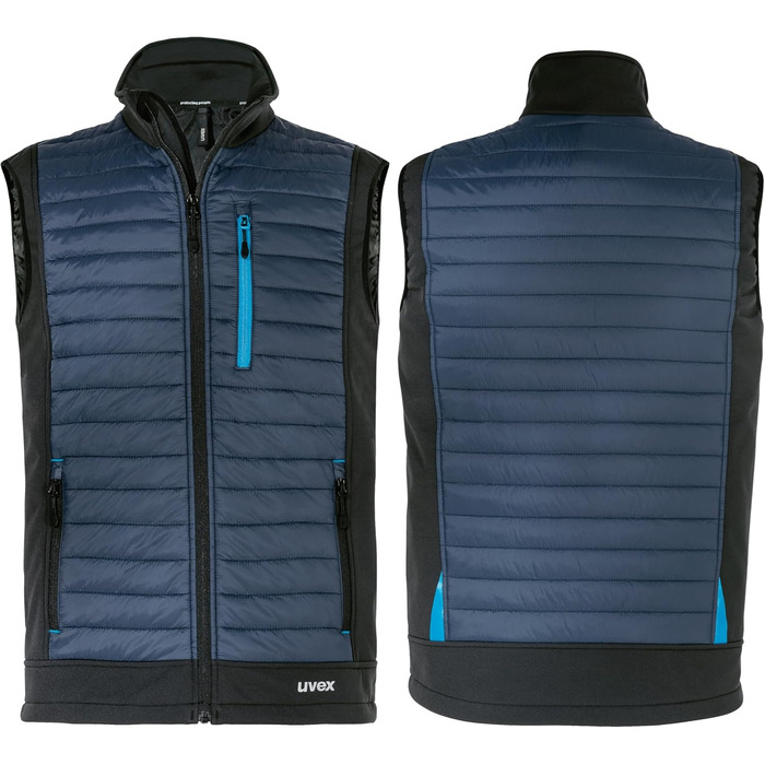 Жилет Uvex tune-up чоловічий гібридний - степна жилетка - міцна робоча жилетка, розмір L, темно-синій