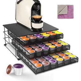 Підставка для капсул Dolce Gusto MastHome 3-ярусна, чорна – 108 капсул
