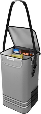 Тролей для покупок 24MOVE® Vehlo: складаний, 55л, з відділенням для охолодження, 3в1 (сумка, візок, сак-воза), до 30кг, сірий
