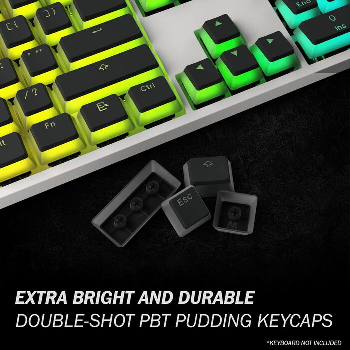 Набір клавіш для механічної клавіатури HK Gaming Pudding | 108 клавіш | PBT Doubleshot | OEM Profile | ANSI US Layout | Сумісний з Cherry MX, Gateron, Kailh, Outemu