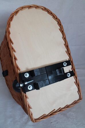 Корзина для велосипеда на багажник з плетеної лози з металевою сіткою та подушкою, XL або XXL. Без подушки - XXL