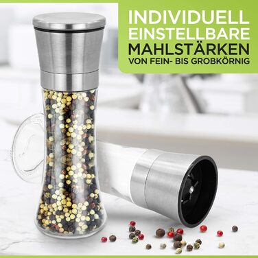 Набір для солі та перцю з керамічним млином: преміум-якість, нержавіюча сталь, для кухні