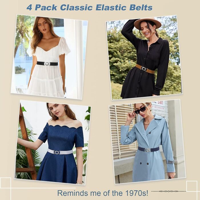 Еластичний ремінь LeaCoolKey для жінок та чоловіків, тонкий, стрейчевий, для суконь та джинсів, чорний, коричневий, білий, блакитний (80 см), розмір талії: 76-90 см