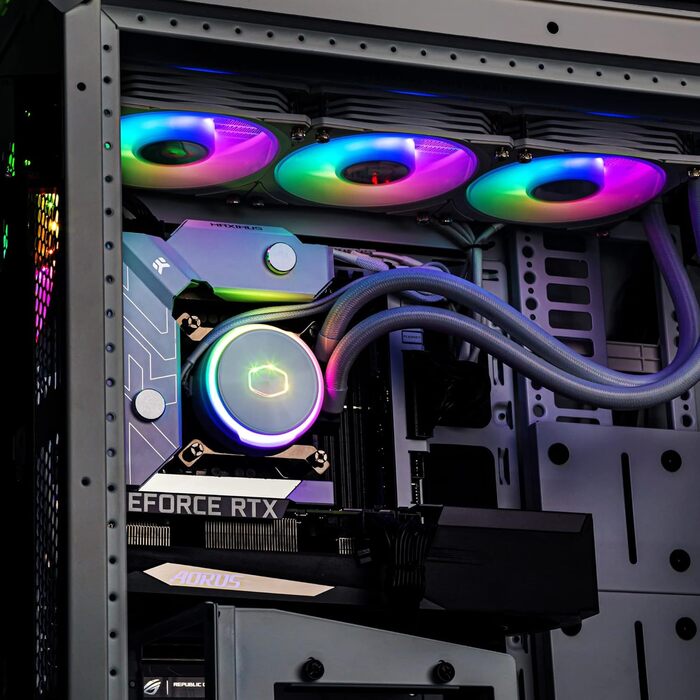 Система водяного охолодження Cooler Master MasterLiquid PL Flux 360 (білий) з 2 x 120mm вентиляторами та ARGB-контролером