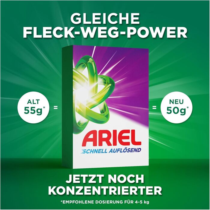 Пральний порошок Ariel Color+ для кольорових речей, швидке розчинення, 100 прань, ефективне видалення плям у холодній воді