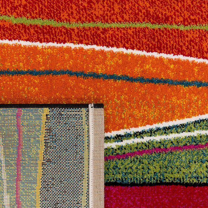 Paco Home Rug Living Room Bedroom Teen Room Short Pile Modern Vintage Abstract Patterns, Size: 200x290 cm, Color: Multicolor 4