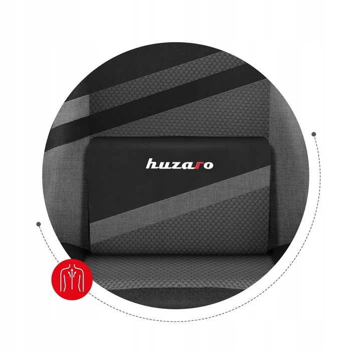 Ігрове крісло Huzaro Force 4.4, тканина, сіре
