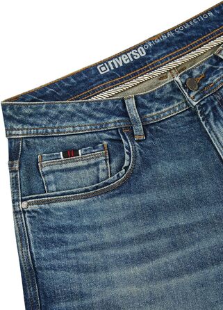 Чоловічі джинси Riverso RIVEddy Regular Fit, еластичні, блакитні/чорні, розміри 29-40, 36W/32L