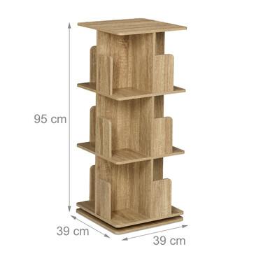 Relaxdays Corner Bookshelf with Wood-Look Finish
