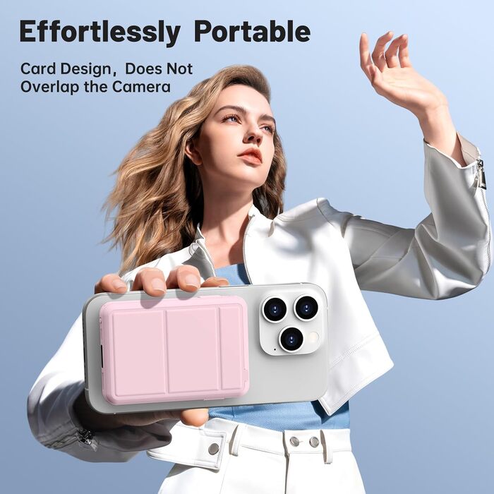 Power Bank Azmuth для iPhone з MagSafe, 10000mAh, бездротова зарядка, LED дисплей, білий (рожевий)