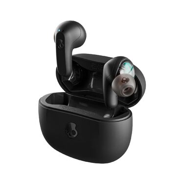 Skullcandy In-Ear Wireless навушники з шумозаглушенням, 27 годин роботи, мікрофон, сумісні з iPhone, Android та Bluetooth - (Чорний, Rail)