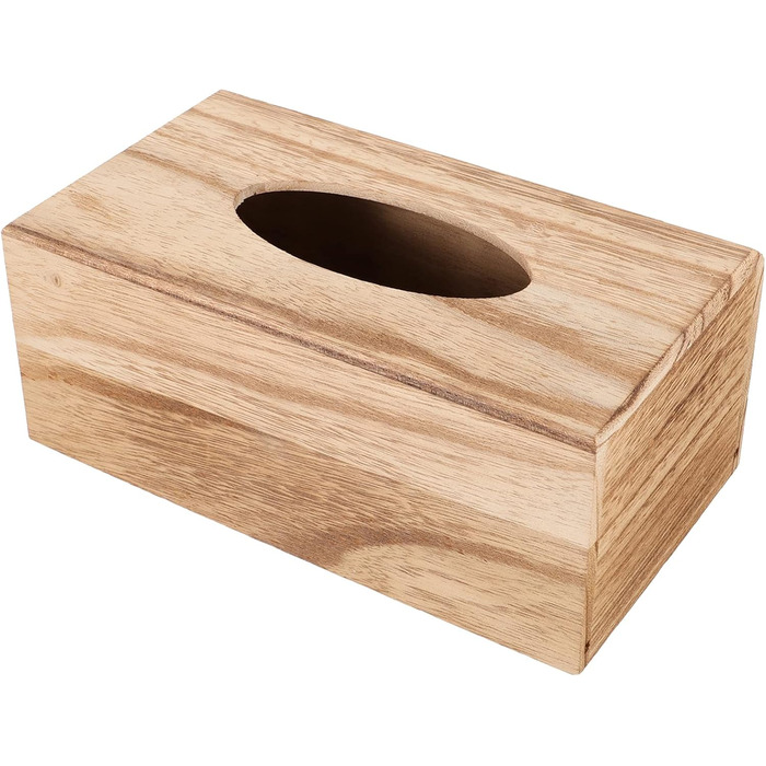 Cabilock 1 Piece Tissue Box Facial Tissue Box Wooden Cosmetic Tissue Box Paper Towel Box Tissue Box Dispenser for Office Kitchen Living Room Bedroom Desk