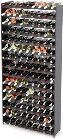 RW Series Wooden Wine Rack for Bottles, Anthracite, Brown, Natural, RW-3, 13-15 lie, for 91-135 Bottles, Wine, Bottle Rack (Anthracite, RW-3-135, 198 x 92 x 26.5, for 135 Bottles)