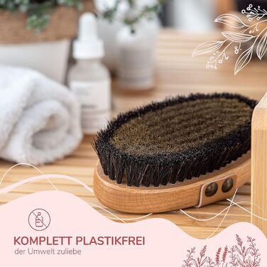 Body brush with fine copper wires, copper brush, dry brush, bath brush, energy brush with copper