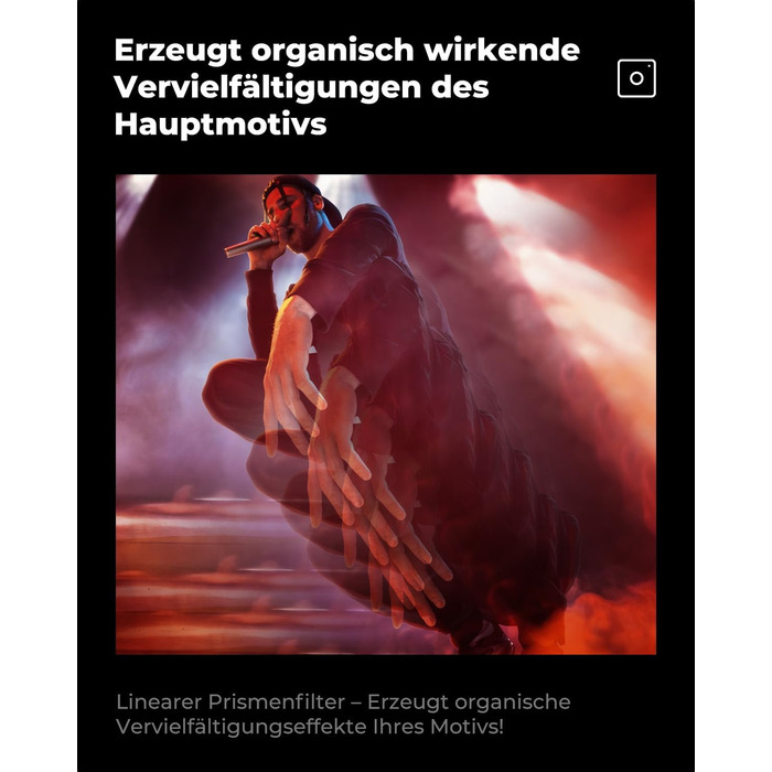 Фільтр K&F CONCEPT 77mm Mirage Pentaprism з оптичного скла, Nano-B серія | Ефект призма для об'єктива камери