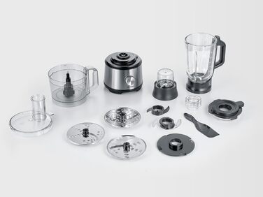 SEVERIN Multifunctional Food Processor for kneading, mixing, grating, shredding, grinding, and more. Food processor with extensive accessories, high-quality multi-grinder, KM 3892 Multifunction: kneading, mixing, grating, shredding, grinding, and more.
