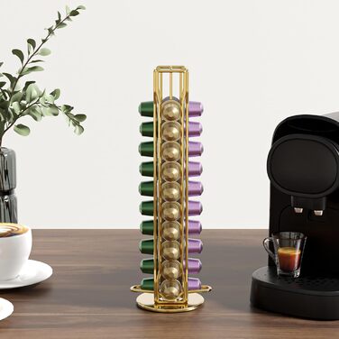 Тримач для капсул Nespresso Sevenline, органайзер на 40 капсул (золотий)