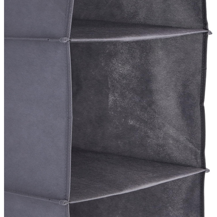 Настінна вішалка для одягу Relaxdays з 6 відділеннями, сіра, 139 x 30 x 30 см