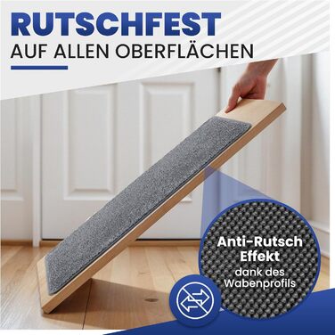 Килимок Mibao SoftStep Luxus 60x90 см - грязезахисний, антиковзкий, вологопоглинаючий килимок для дому (сірий)