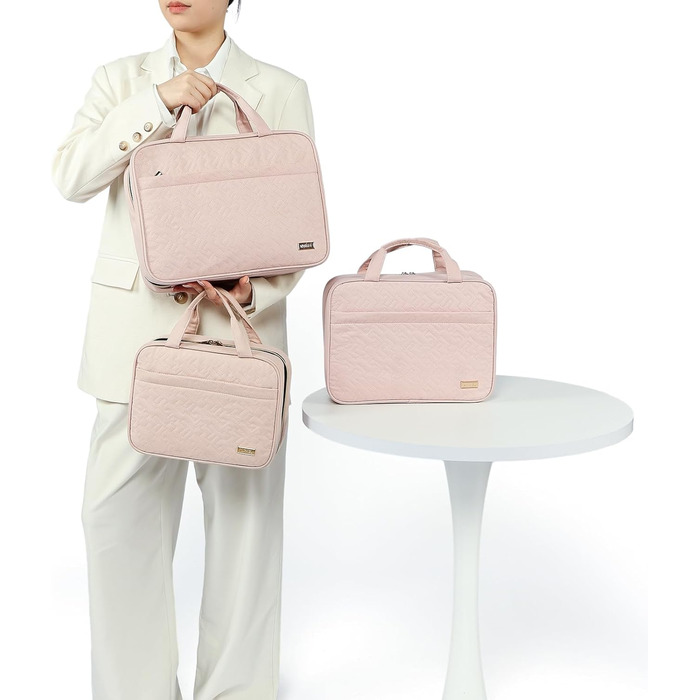 Органайзер для подорожей NISHE для жінок, сумка-органайзер для шампунів, кондиціонерів, пензликів, великого та малого розміру, рожевий (M)