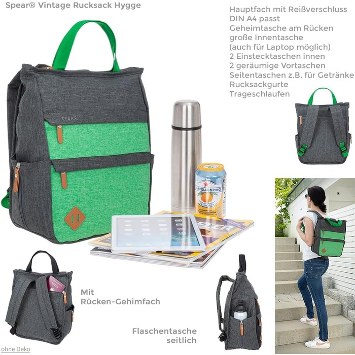 Spear Rucksack Women's/Men's Hygge City Backpack Women's Backpack Leisure Backpack Office Sport Leisure backpack A4 12788