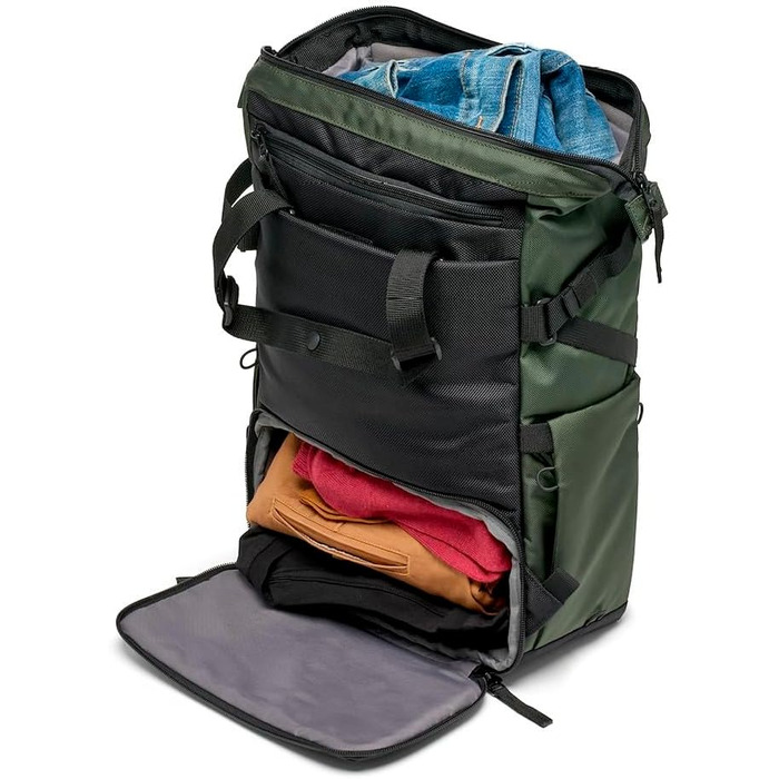 Рюкзак для фототехніки Manfrotto Street Slim: зручний, з відділенням для фотоапарата та ноутбука, зелений