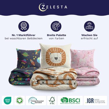 Комплект постільної білизни Zelesta Kiddybed для ліжка 135x200: зимова та літня ковдра, дитяча ковдра без наволочки, принт Happy Bear