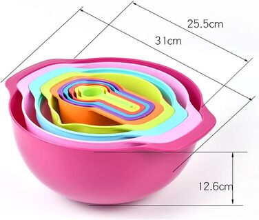 Sieb Salad Rainbow Bowl Cooking Kitchen Utensils Measuring Cup Measuring Spoon Measuring Bowl Baking 10 Piece/Set Kitchen Utensils