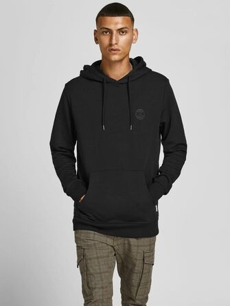 Чоловіча толстовка-худі Jack & Jones JJ Basic Logo Sweat Hood Noos чорна