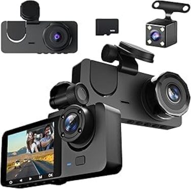 Автокамера 4K, Dashcam для авто, передня та задня, з Wi-Fi, 32GB SD-карта, паркувальний режим, нічне бачення, G-сенсор, циклічна запис