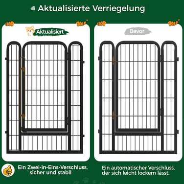 Yaheetech 100cm Foldable Dog Playpen - 6 Panel, Freestanding Kennel for Dogs - Indoor & Outdoor Use, Tool-Free Assembly