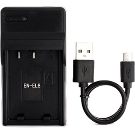 Зарядний пристрій EN-EL8 USB для камер Nikon Coolpix S52c, P1, P2, S1, S2, S3, S5, S50, S50c, S51, S51c, S52, S6, S7, S7c, S8, S9