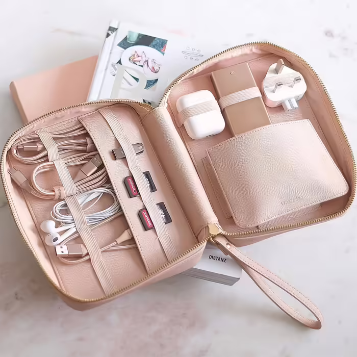 Stackers | Cable Organizer Bag, Pale Pink