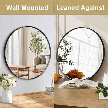 Дзеркало для ванної кімнати на стіну, титан, металевий каркас, з заокругленими кутами, прямокутне, 40,6 x 50,8 см