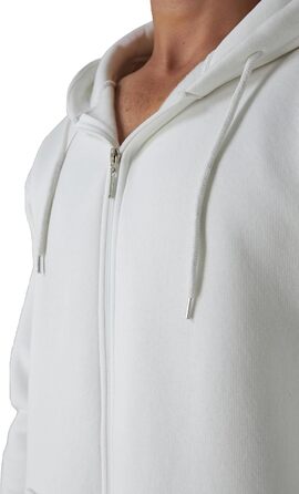 Світшот з капюшоном Smith & Soo для чоловіків – спортивна куртка, толстовка з капюшоном, бавовняна суміш (XXL, білий)