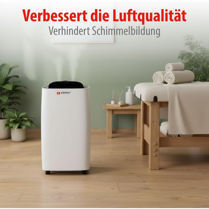 Електричний осушувач повітря Alpina для підвалу та кімнат до 20 м² – 220W з дисплеєм