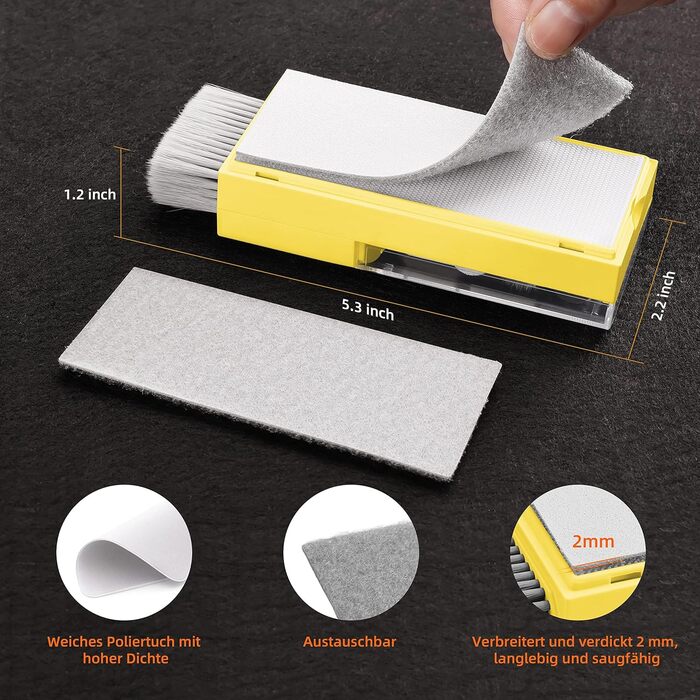 Набір для чищення клавіатури та гаджетів Ordilend: щітка, спрей для iPhone, iPad, ноутбука, ПК, монітора