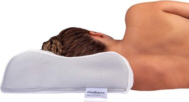 Dream Castle Exclusive Neck Pillow - Gel foam core with wave pattern RG50 - Height adjustable for optimal sleeping position - Sustainable cover made of recycled polyester - 30x60cm