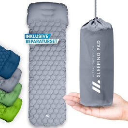 Килимок туристичний NORDMUT® Isomatte Outdoor з ремкомплектом. Легкий килимок для кемпінгу, походів та відпочинку на природі. Сірий колір.