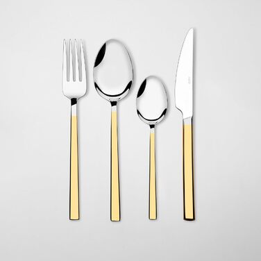 Набір столових приборів зі нержавіючої сталі на 6 осіб (24 шт.) - Елегантний набір для щоденного використання та особливих випадків, стійкий до корозії