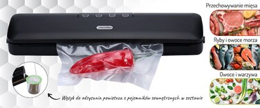 Вакууматор для продуктів Mesko — вакуумний пакувальник для м'яса, овочів та їжі