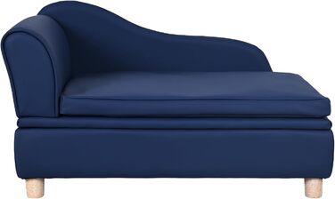 Софа для собак та котів Yoonnie room з PU-шкіри з місцем для зберігання, з дерев'яним каркасом, з подушками, для цуценят та котів (Перловий білий)