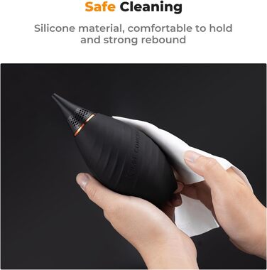 Набір для чищення фото- та відеокамер K&F Concept 10-в-1: об'єктиви, смартфони, сенсори. З мікрофіброю, повітряним насосом та рідиною для чищення.