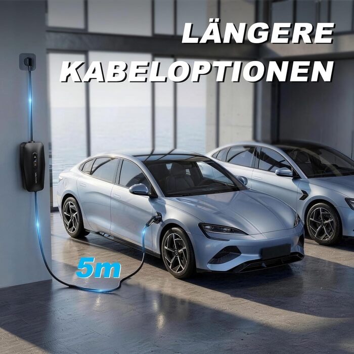 Кабель для зарядки електромобіля Type 2 Schuko 16A 3.68kW, 5м, IP65, для Tesla Model Y/3, Volvo XC60, VW ID.3/4 та Plug-in гібридів